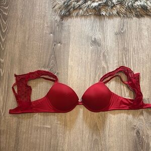 Victoria's Secret Red Demi Bra with Underwire